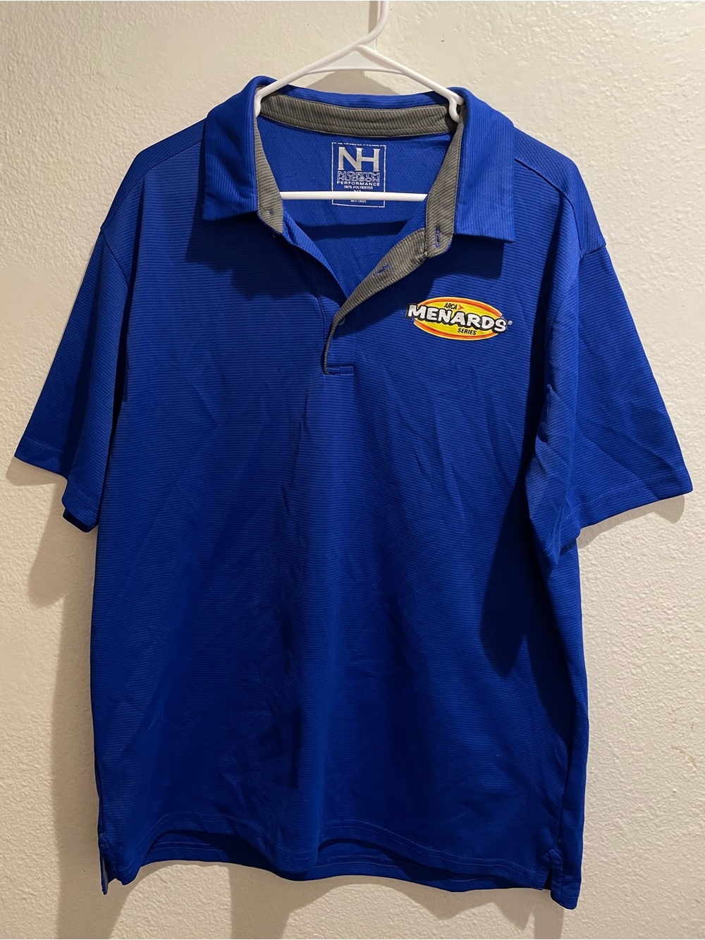 NASCAR ARCA Menards Series Race Crew Polo Shirt Blue Men's XL